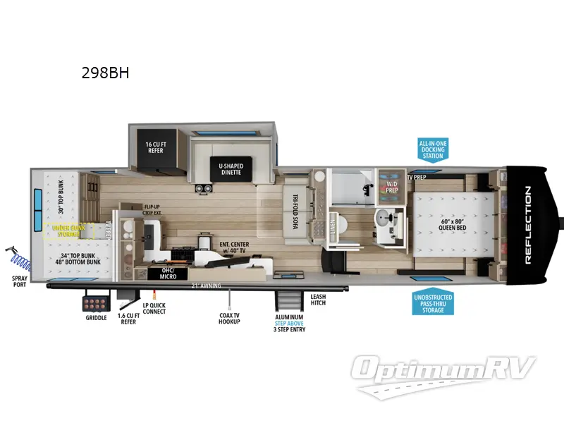 2027 Grand Design Reflection 150 Series 298BH RV Floorplan Photo