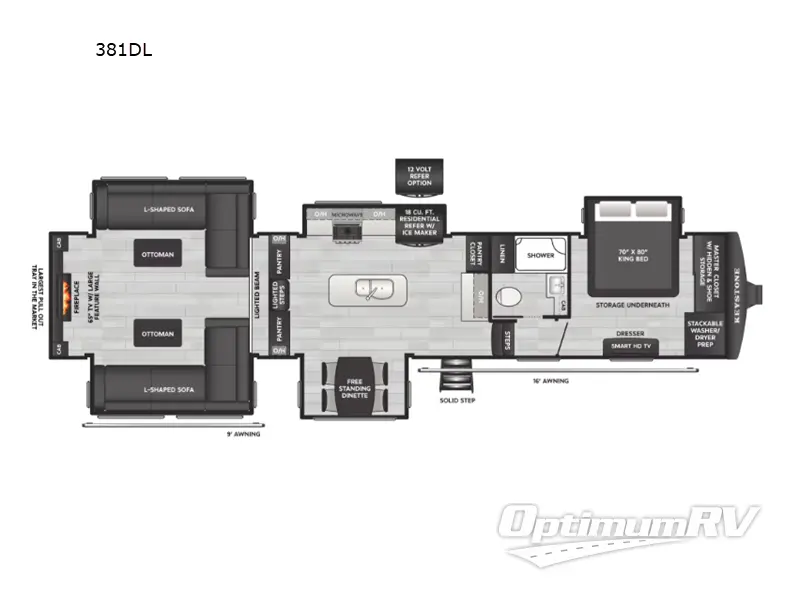 2026 Keystone Alpine Avalanche Edition 381DL RV Floorplan Photo