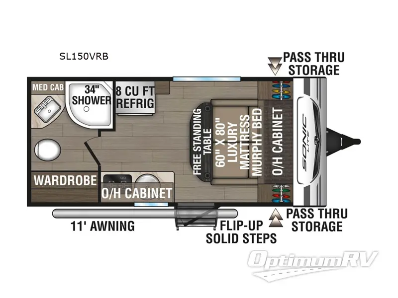 2025 Venture Sonic Lite SL150VRB RV Floorplan Photo