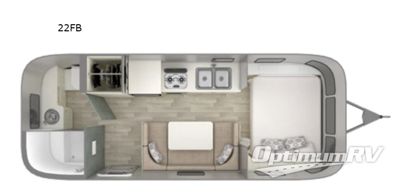 2021 Airstream Bambi 22FB RV Floorplan Photo