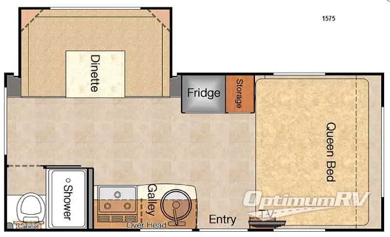 2016 Lance Lance Travel Trailers 1575 RV Floorplan Photo
