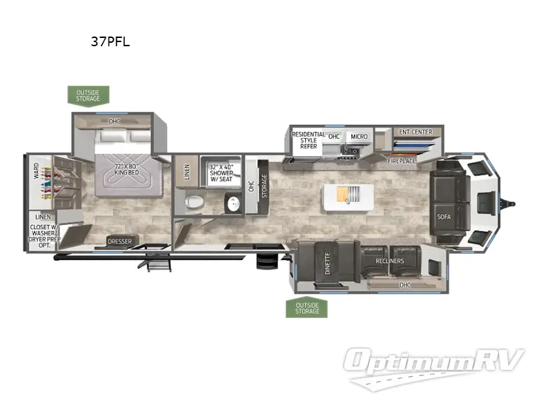 2026 Palomino Puma Destination 37PFL RV Floorplan Photo