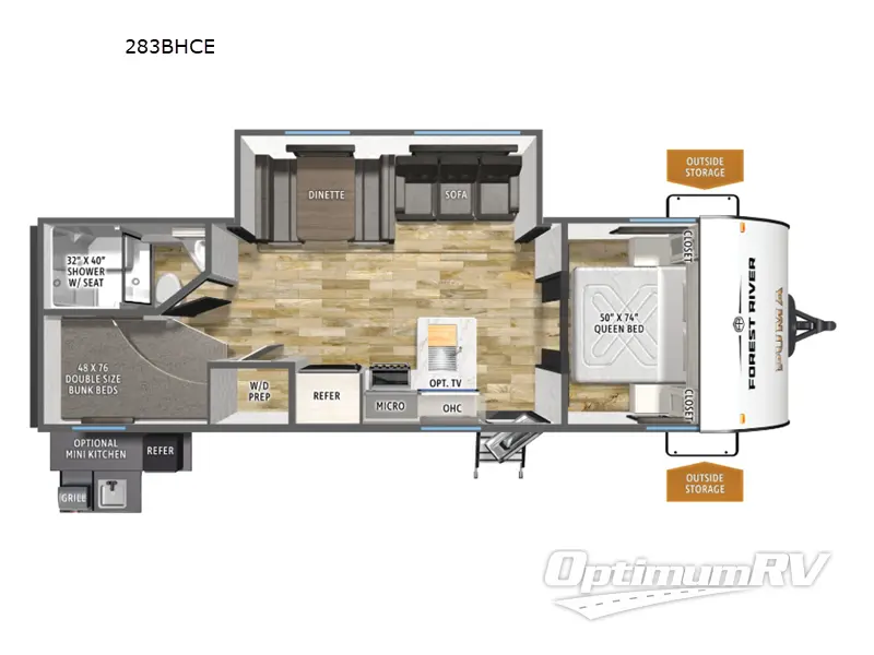 2026 Forest River Puma Camping Edition 283BHCE Floorplan Photo
