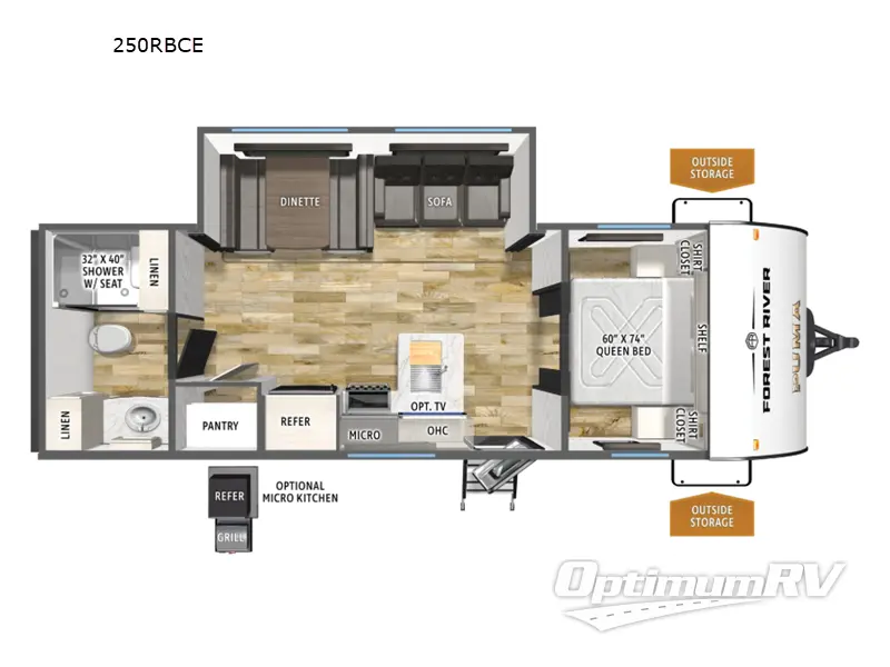 2026 Forest River Puma Camping Edition 250RBCE RV Floorplan Photo