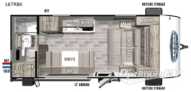 2020 Forest River Salem FSX 167RBK Floorplan Photo