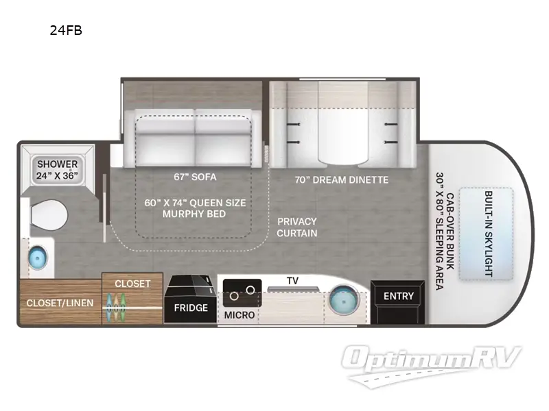 2024 Thor Delano Sprinter 24FB Floorplan Photo