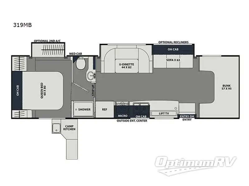 2022 Coachmen Leprechaun Premier 319MB Ford 450 RV Floorplan Photo