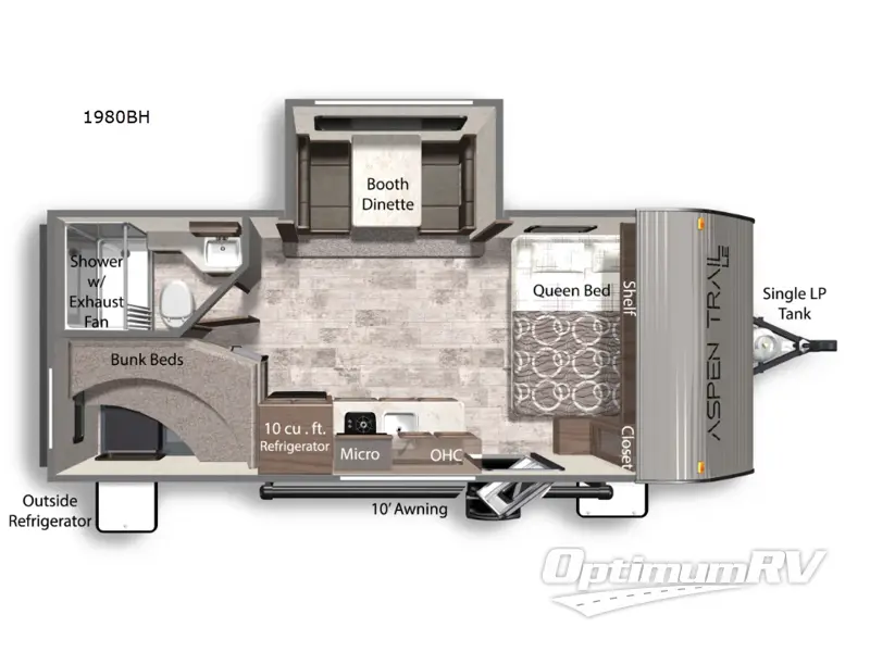 2024 Dutchmen Aspen Trail Mini 1980BH Floorplan Photo