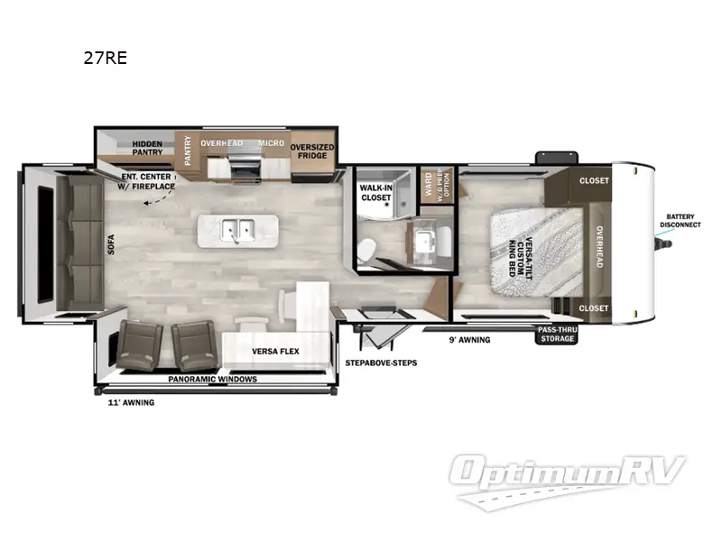 2025 Forest River Salem 27RE RV Floorplan Photo