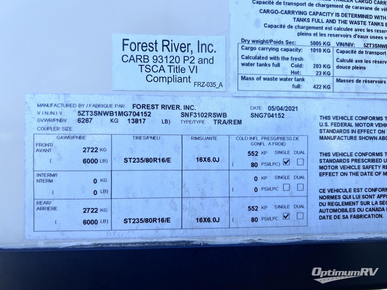 2021 Prime Time Sanibel 3102RSWB Photo 22
