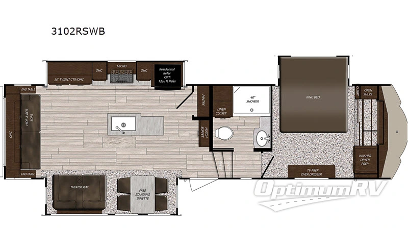 2021 Prime Time Sanibel 3102RSWB Floorplan Photo