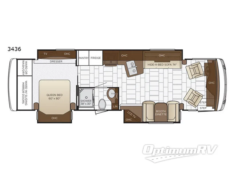 2018 Newmar Ventana 3436 Floorplan Photo