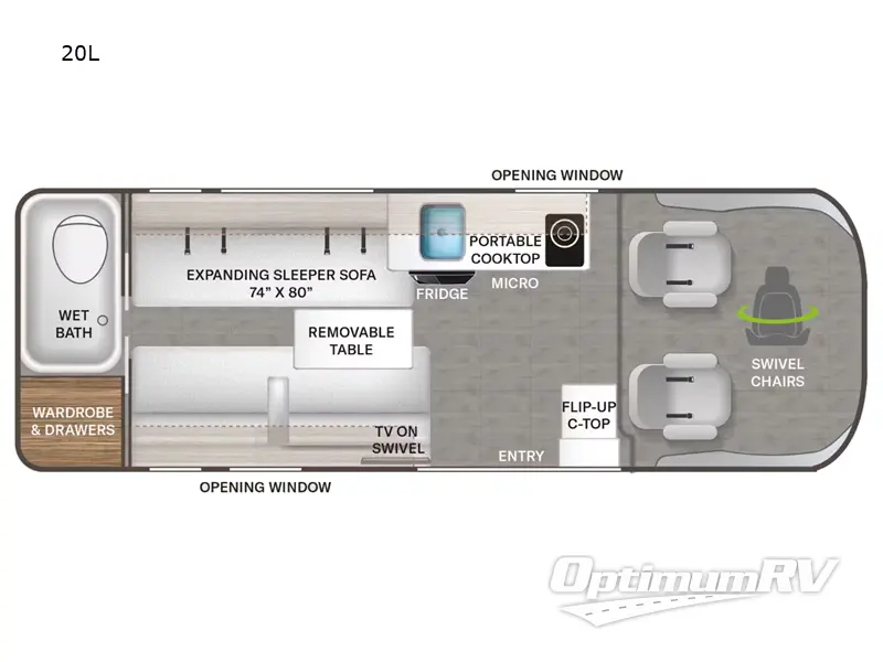 2024 Thor Tellaro 20L RV Floorplan Photo