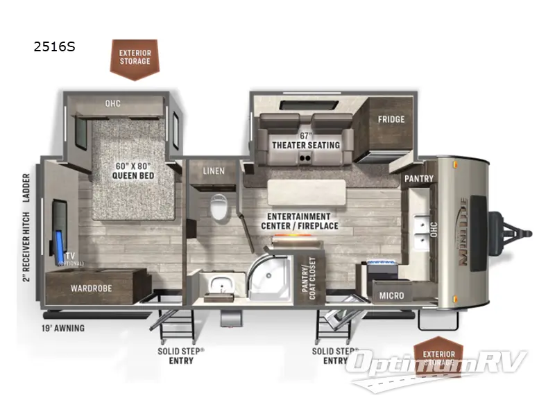 2022 Forest River Rockwood Mini Lite 2516S Floorplan Photo