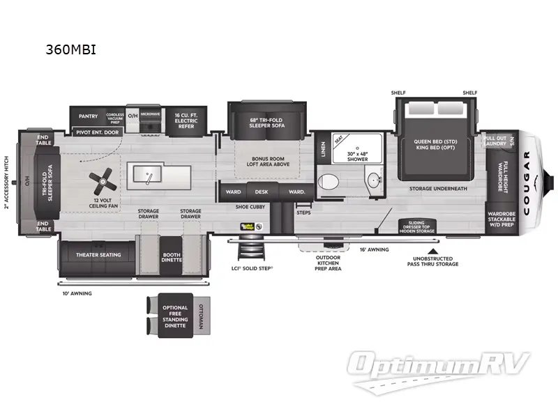 2025 Keystone Cougar 360MBI RV Floorplan Photo