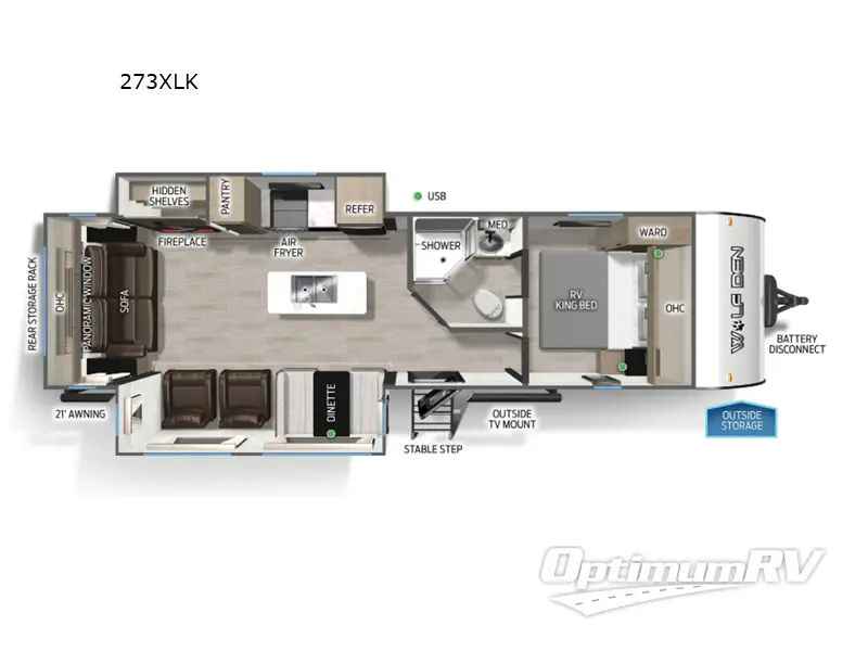 2026 Forest River Cherokee Wolf Den 273XLK Floorplan Photo