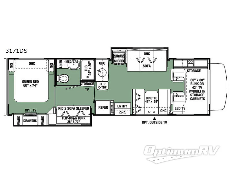 2017 Forest River Forester 3171DS Ford Floorplan Photo