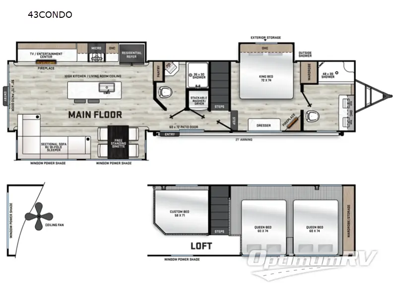 2026 Coachmen Catalina Destination Series 43CONDO RV Floorplan Photo