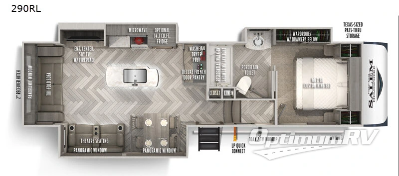 2020 Forest River Salem Hemisphere 290RL RV Floorplan Photo