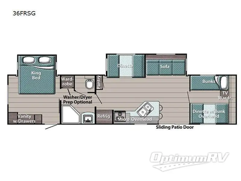 2024 Gulf Stream Kingsport Supreme Series 36FRSG Floorplan Photo