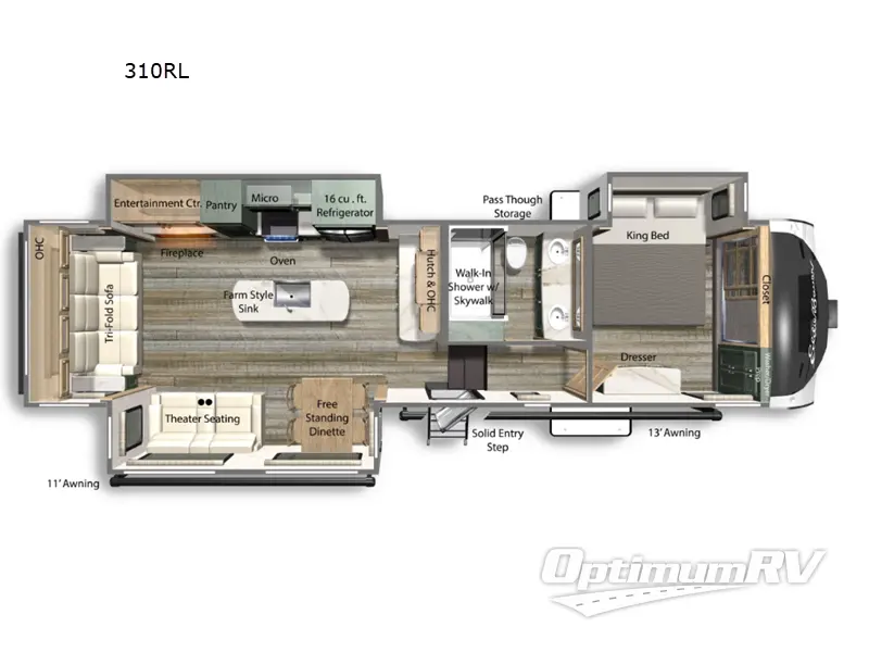 2024 Dutchmen Eddie Bauer 3100RL RV Floorplan Photo
