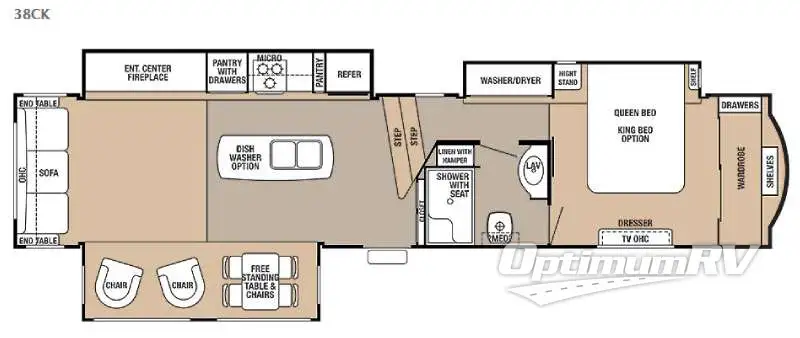 2015 Forest River Cedar Creek 38CK Floorplan Photo