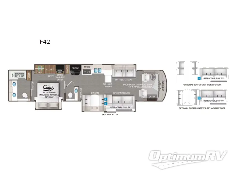 2022 Thor Venetian F42 Floorplan Photo