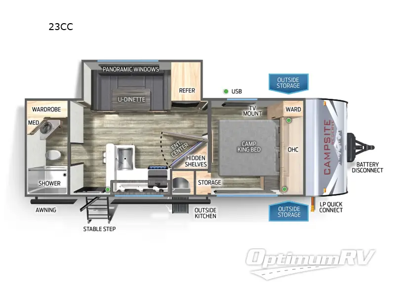 2024 Forest River Campsite Reserve 23CC RV Floorplan Photo