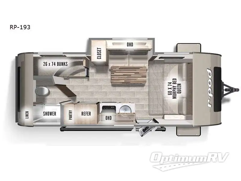 2021 Forest River R Pod RP-193 Floorplan Photo