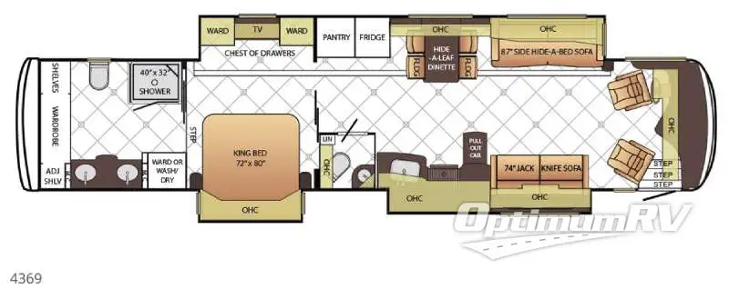 2016 Newmar Dutch Star 4369 Floorplan Photo