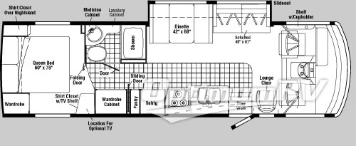 2003 Winnebago Sightseer 33 L Floorplan Photo