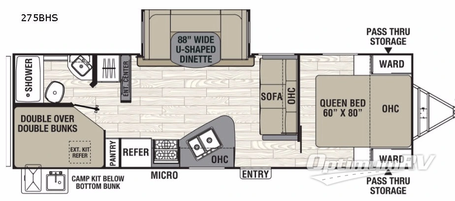 2017 Coachmen Freedom Express 275BHS Floorplan Photo