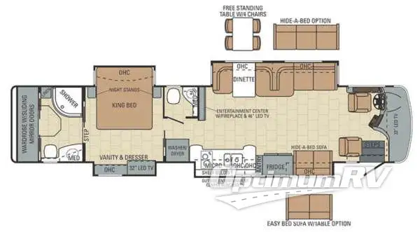 2014 Entegra Anthem 42RBQ RV Floorplan Photo