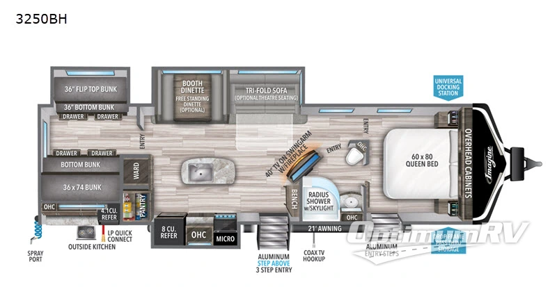2020 Grand Design Imagine 3250BH RV Floorplan Photo