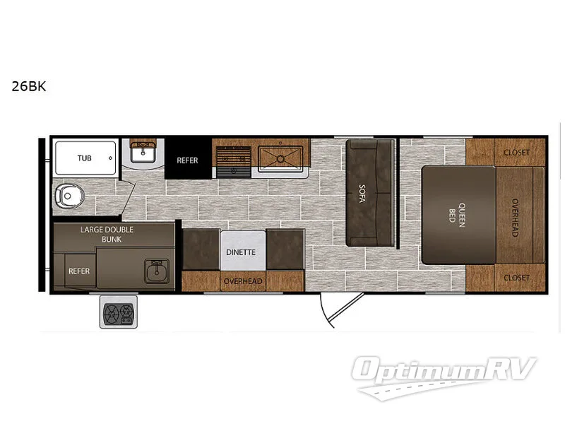 2019 Prime Time Avenger ATI 26BK RV Floorplan Photo