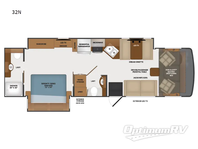 2024 Fleetwood Flair 32N RV Floorplan Photo
