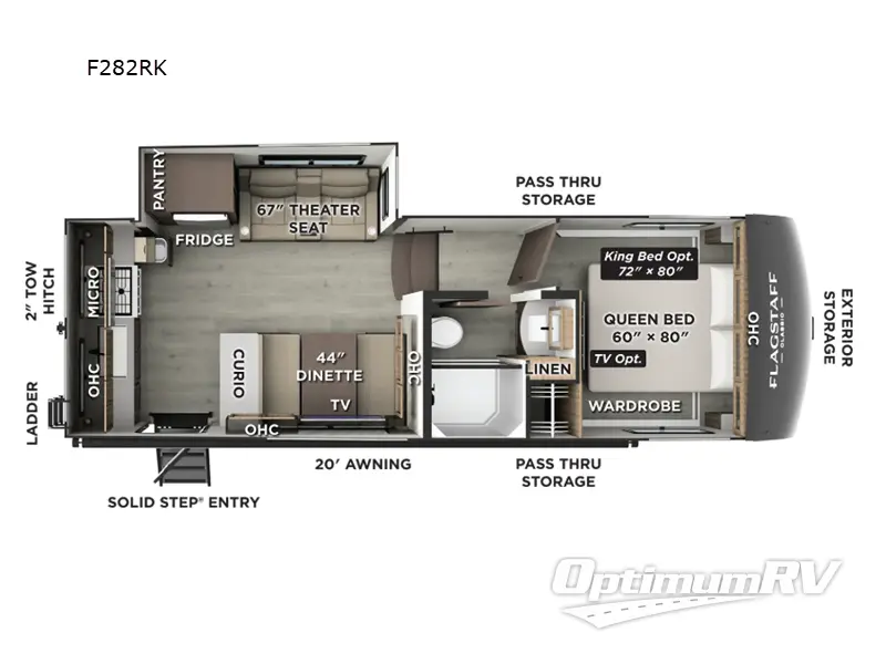 2025 Forest River Flagstaff Classic 282RK Floorplan Photo
