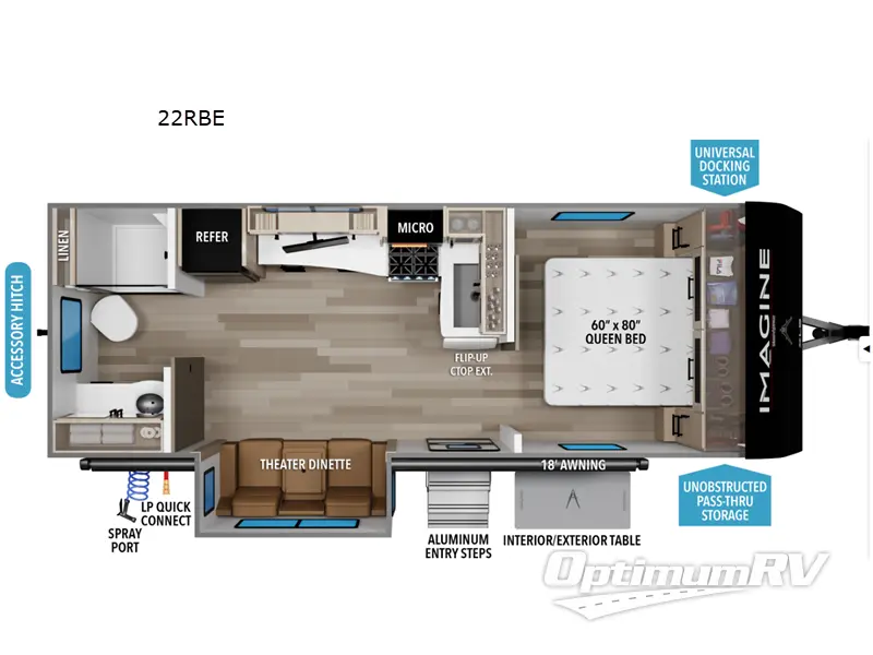 2027 Grand Design Imagine XLS 22RBE RV Floorplan Photo