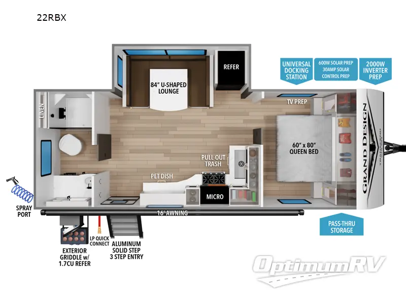 2027 Grand Design Transcend Xplor 22RBX RV Floorplan Photo