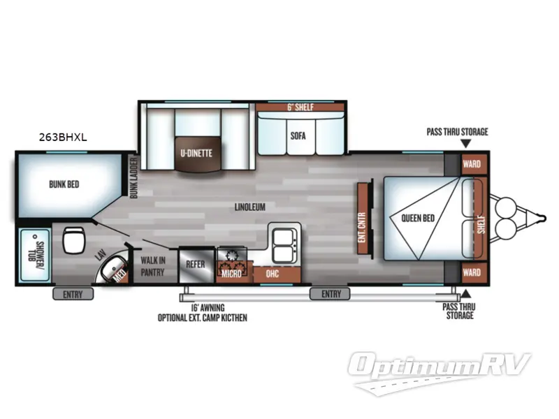 2018 Forest River Salem Cruise Lite 263BHXL Floorplan Photo