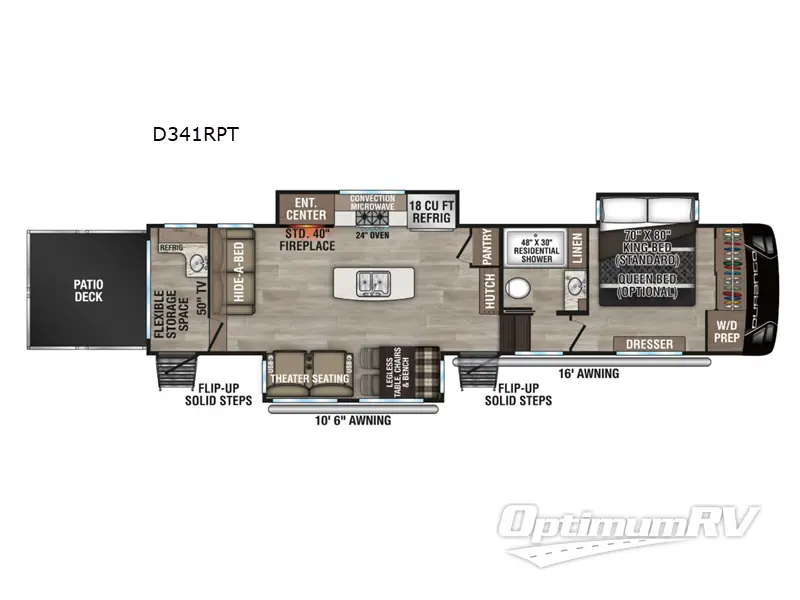 2025 KZ Durango D341RPT Floorplan Photo