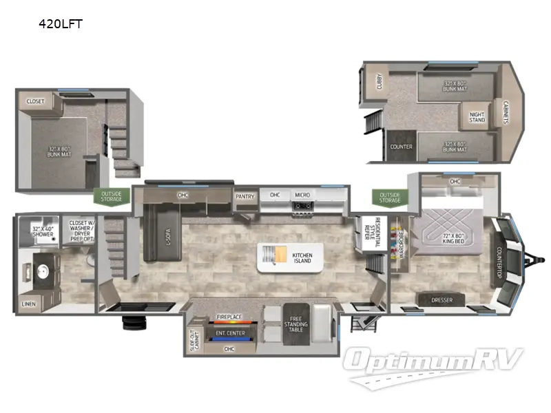 2026 Palomino Puma Destination 421LFT Floorplan Photo