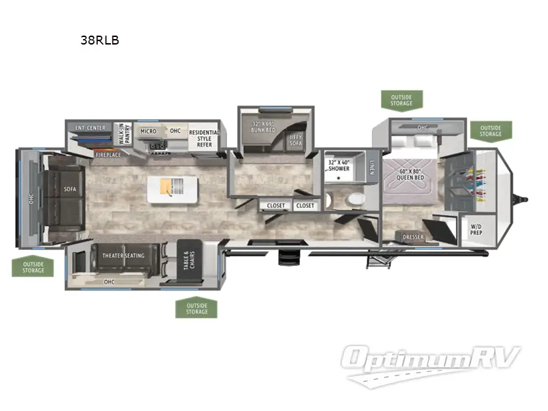 2026 Forest River Puma Vista 38RLB RV Floorplan Photo