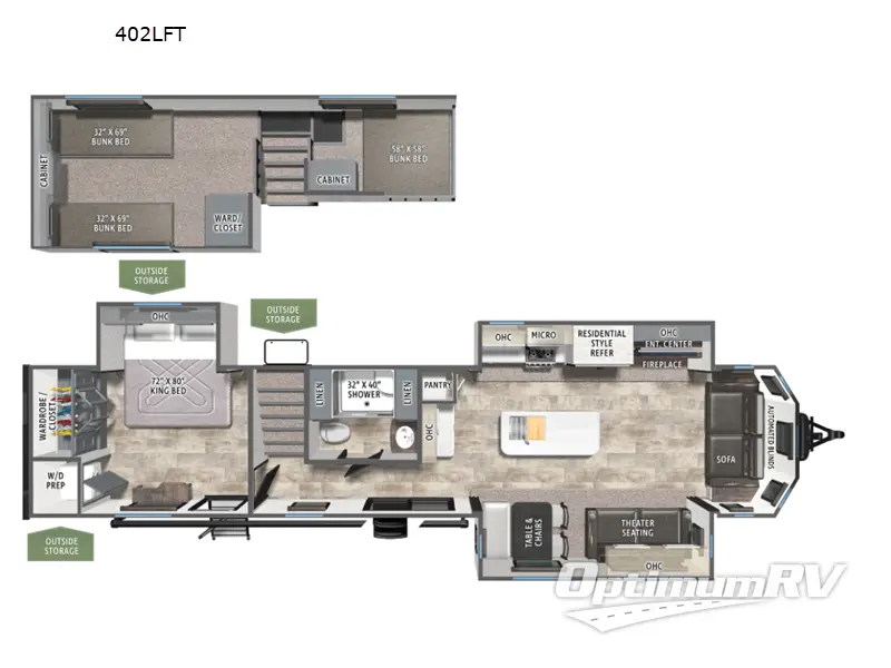 2026 Forest River Puma Vista 402LFT Floorplan Photo