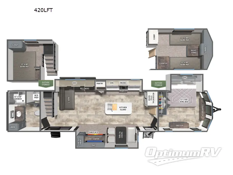 2026 Forest River Puma Vista 420LFT Floorplan Photo