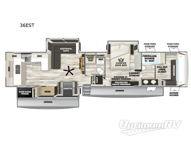 2026 Forest River Sabre 36EST Floorplan Photo