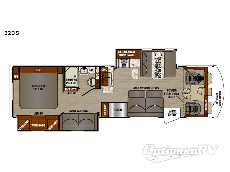 2019 Forest River FR3 32DS RV Floorplan Photo