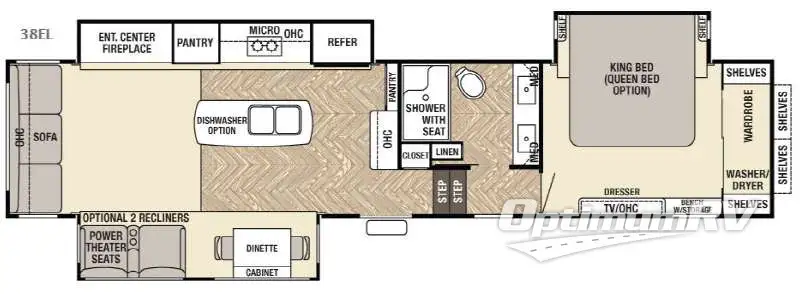 2017 Forest River Cedar Creek 38EL Floorplan Photo
