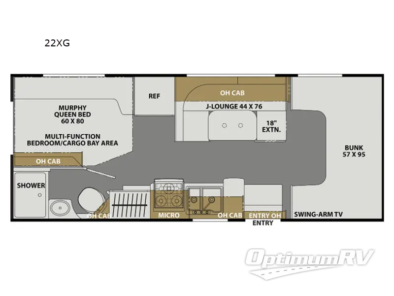 2022 Coachmen Freelander 22XG Ford 350 Floorplan Photo