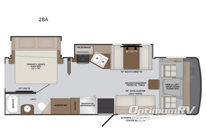 2021 Holiday Rambler Admiral 28A RV Floorplan Photo